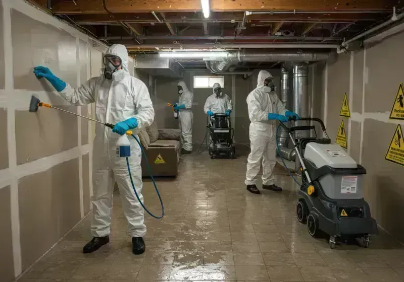 Basement Moisture Removal and Structural Drying process in Kaibito, AZ